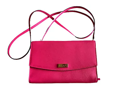 $80 • Buy Kate Spade Laurel Way Winni Crossbody Leather Bag Hot Pink