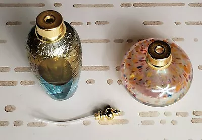 Set Of Vintage Art Deco Murano Glass Perfume Spray Atomizer Perfume Bottles • $37.99