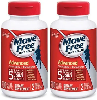 2X Move Free Glucosamine & Chondroitin Advanced Supplement (200 Tablets)EXP06/26 • $63.55