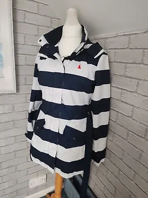 Stunning Musto Navy/ White Stripey Raincoat S10 Vgc • £25