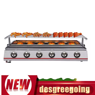 6 Burner Gas BBQ Grill With Sear & Side Burners Stainless Steel Outdoor Barbecue • $115.90