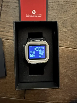 £133 • Buy New Nixon Regulus Watch With Adjustable Backlight Black / Silver Special Forces