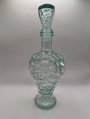 Grape Cluster Bottle Decanter Vetreria Etrusca Mod Dep Glass Carafe Cruet Italy • $24