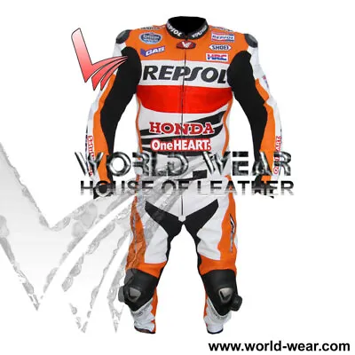 Repsol Two Piece Marc Marquez MotoGp 2014 Motorbike Leather Suit All Sizes • $449.99