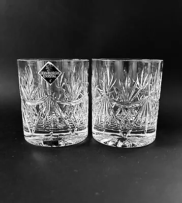 Edinburgh Crystal Ayr Pair Large Tumblers • £25