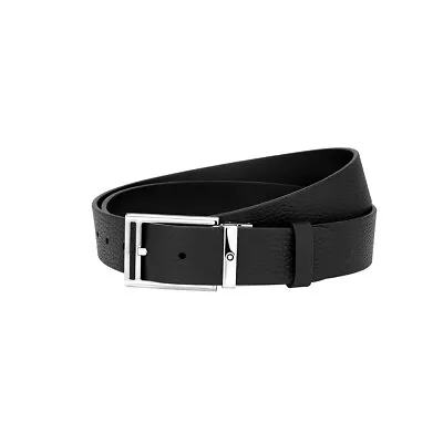 Montblanc Casual Men's Black Cut-To-Size Leather Belt #123906 • $258.95