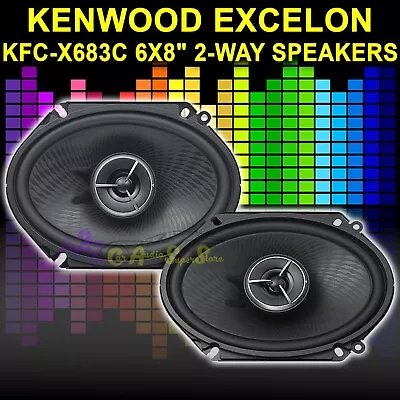 New Kenwood Kfc-x683c Excelon 6 X8  2-way Coaxial Car Audio Speakers (pair) 6x8 • $38.88