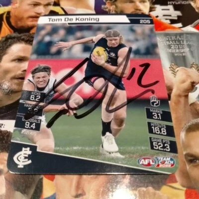 $9.99 • Buy Tom De Koning Signed AFL Card Carlton Signed AFL Card 2022 TeamCoach