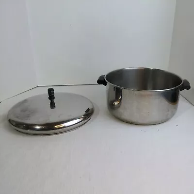 Farberware Aluminum Clad Stainless Steel 6 Qt Stock Pot With Lid USA • $35