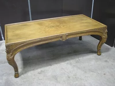 Baker Furniture  French Collection  Walnut Coffee Table; Hand Carved Details • $995