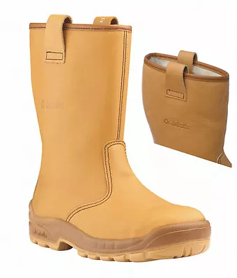 Jallatte Jalartic Tan Leather Rigger Boot With Steel Toe Cap And Midsole • £91.70