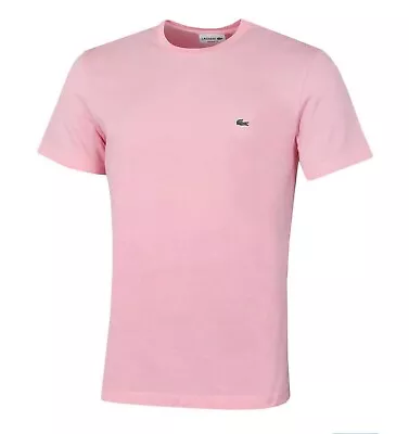 Lacoste Pink Basic Regular Fit Men’s T-shirt - Small (REFR10)  • £14.99