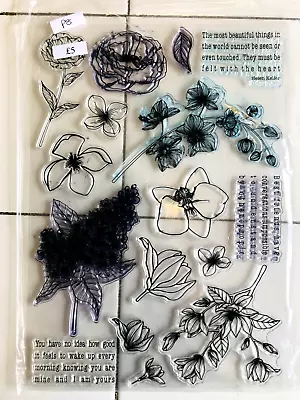 £5 • Buy Rare Earth A4 Stamp Set - Florals And Sentiments 2