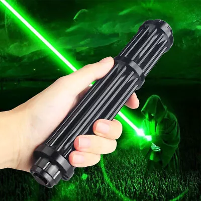 5W High Power GREEN Burning Laser Pointer Adjustable Visible Beam Dot Light • £28.99