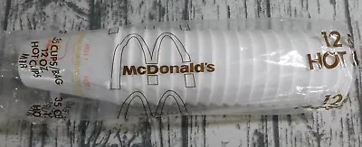 VTG UNUSED LOT OF 17 MC DONALDS LARGE STYROFOAM COFFEE CUP 4.5  TALL 12 Oz • $50