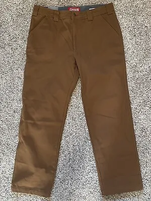 Coleman Men's 34/30 Work Pants Fleece Lined Stretch Tear Resistant • $22.99