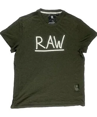 G Star T Shirt Mens XL Green Short Sleeve Tee RAW • $19.99