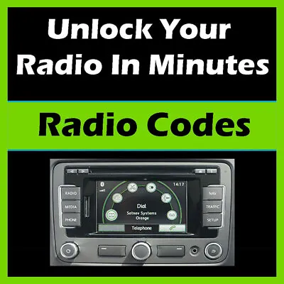 Unlock Vw Radio Codes Anti-theft Stereo Pincode Rcd 510 Rns315 42 Fast Service • $5.99
