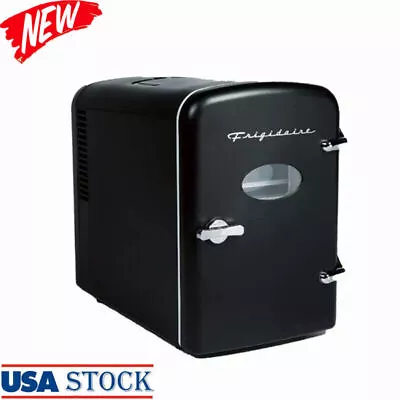 Retro Fridge Mini Portable Whisper-Quiet Operation Versatile Energy-Efficient US • $39.82