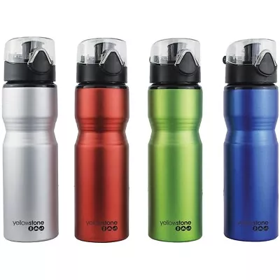 750ml Aluminium Water Bottle Sports Gym Metal Flask Camping Hiking Bottles • £7.95