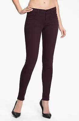 J BRAND Dark Plum Purple SUPER SKINNY Mid-Rise Stretch Jeans 25 • $12.74