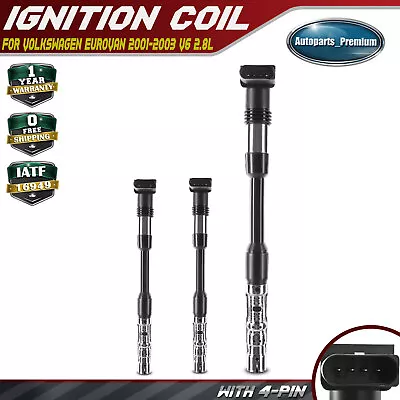 3x Ignition Coils Pack For Volkswagen EuroVan 2001-2003 2.8L 022905100J UF-514 • $50.99