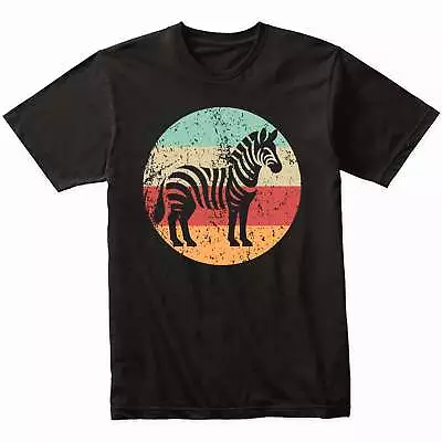 Retro Zebra Vintage Style Wild Animal T-Shirt (Retro Colors) • $19.99