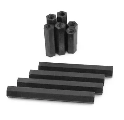 M3 M4 Black Nylon Female Hexagon Pillar Spacer PCB Hex Stud Standoff  • $2.65