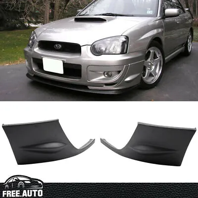 Fit 04-05 Subaru Impreza WRX 2pcs PU Front Side Bumper Lip Cover Cap • $67.93