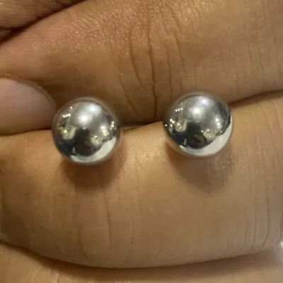 QVC Steel By Design Round Bead Earrings Pre-owned Jewelry • $0.99