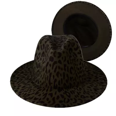 Wide Brim Wool Felt Fedora Hat Panama Large Casual Jazz Cap For Men Women Trilby • $15.99