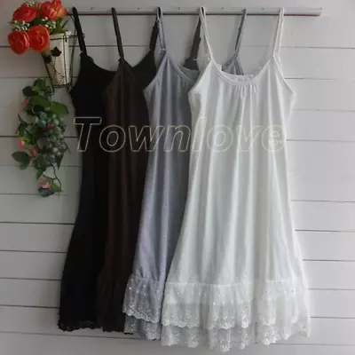 Mori Girl Lolita Vintage Spaghetti Strap Lace Basic Dress Summer Sling Dress • $17.99