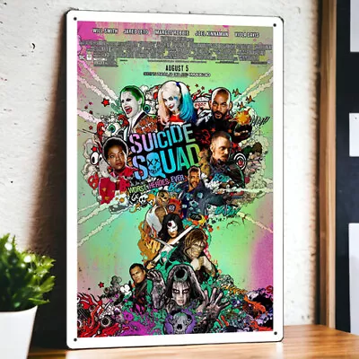 Suicide Squad (2016) Metal Movie Poster Tin Sign Plaque Film 8 X12  • $6.99