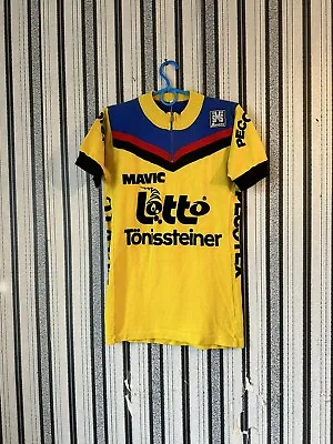 Rare Vintage Lotto Mavic Santini Jersey Cycling Wool 80s 70s Size 3 • $185