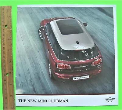 2015 MINI COOPER CLUBMAN 8-pg COLOR CATALOG Brochure 4-DR MINI CLUBMAN 'S' Mint • $5.71