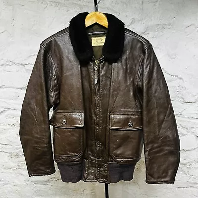 Vintage Vietnam War Type G-1 Imperial Leather USN Flyer's Bomber Leather Jacket • $138.57