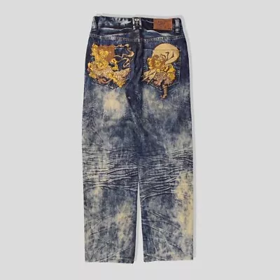 Vintage Japanese Embroidered Denim Jeans • £60
