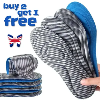 Memory Foam Orthopaedic Massage Insoles For Shoes Women Men Sports 5D UK5-9.5 • £2.97