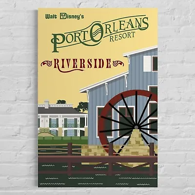 Walt Disney World Port Orleans Riverside Resort Poster Art • $18