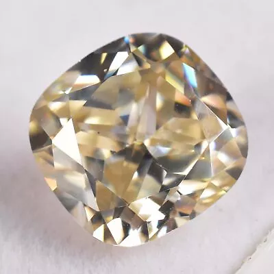 3.35 Cts Synthetic Cushion Moissanite Round Cut Certified Gemstone • $41.64