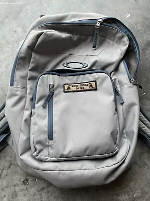 Oakley Lightweight Gray Blue Backpack Day Pack Don't Tread On Me Patch *READ • $24.99