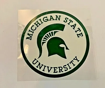 Vintage Unused Michigan State University Decal Green Spartan Helmet Logo College • $6.99