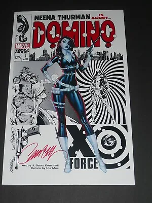 Domino Neena Thurman Art Print Signed By J Scott Campbell 11X17 • $49.99