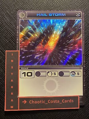 Hail Storm - Attack Card - Ripple Foil - Chaotic Card - Super Rare - Ccg - Nm • $40