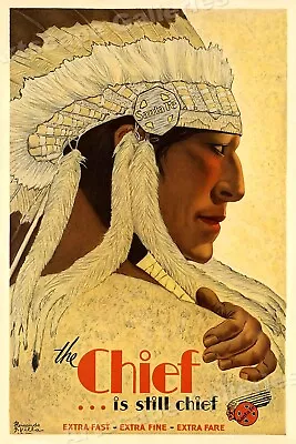 1930s Santa Fe Railroad Vintage Style Travel Poster - 20x30 • $18.95