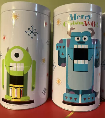 Disney Parks Exclusive Pixar Holiday Tins MONSTERS INC. Set Of 2 Tins • $17.50