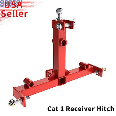 Tractor Trailer Hitch & Ball Drawbar Gooseneck For CAT 1 Spear Receiver 3 Points • $113.99