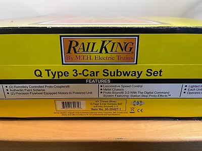 MTH RAIL KING Q TYPE 3-CAR POWERED NYC SUBWAY SET  # 30-20427-1 W/PROTO Sound 3 • $525