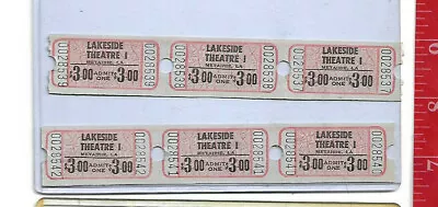 Vintage Lot Lakeside 1 Theatre Tickets Admit One $3.00 Metairie Louisiana  • $9