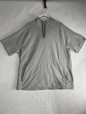 Old Navy Dynamic Fleece Hoodie Short Sleeve Pullover Size XXL Grey • $6.99